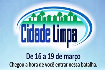 Vai começar o programa Cidade Limpa