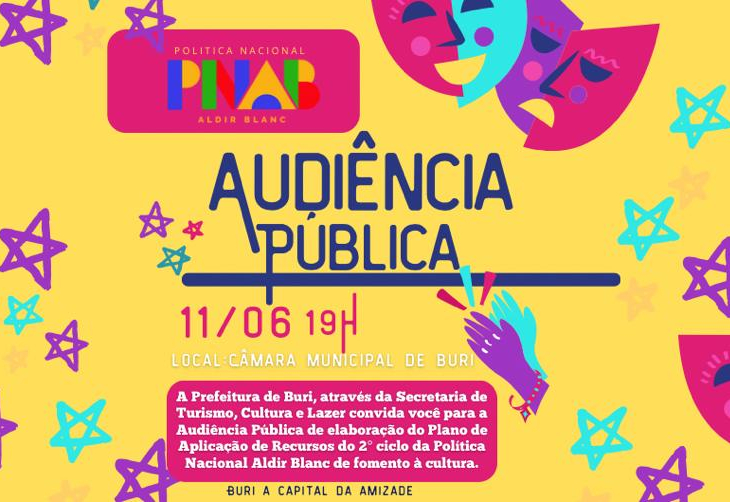 Buri realiza Audiência Pública para fomentar a cultura com recursos da Política Nacional Aldir Blanc
